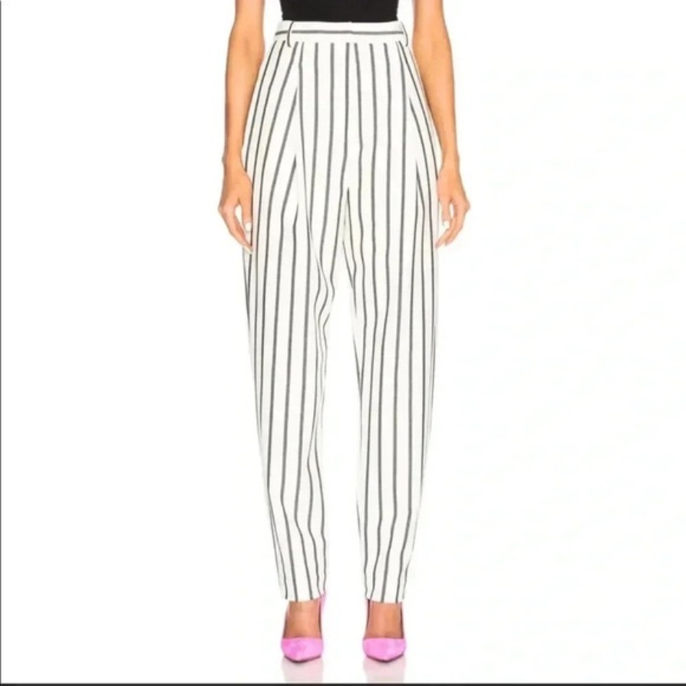 Tibi Lucci Striped Pleated Pants size 4 - Picture 3 of 12